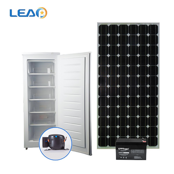 Congelador vertical de energía solar DC12 / 24V